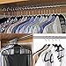 Velvet Hangers, Non Slip Clothes Hangers with Accessory Bar Sturdy and Durable, 360 Degree Chrome Swivel Hook, Ultra Thin Space Saving Hangers for Coat Suit Skirt Dress Shirt Pants - 50 Pack Black