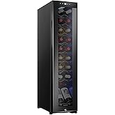 Ivation 18 Bottle Compressor Wine Cooler Refrigerator w/Lock | Large Freestanding Wine Cellar For Red, White, Champagne or Sp
