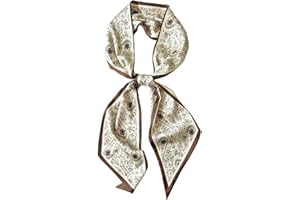FONYVE Silk Head Scarf for Hair Fashion Headwrap for Women Lightweight Neck Tie