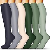 QUXIANG Compression Socks for Women & Men 15-20 mmHg, Best for Medical, Nursing, Running, Athletic, Varicose Veins, Travel