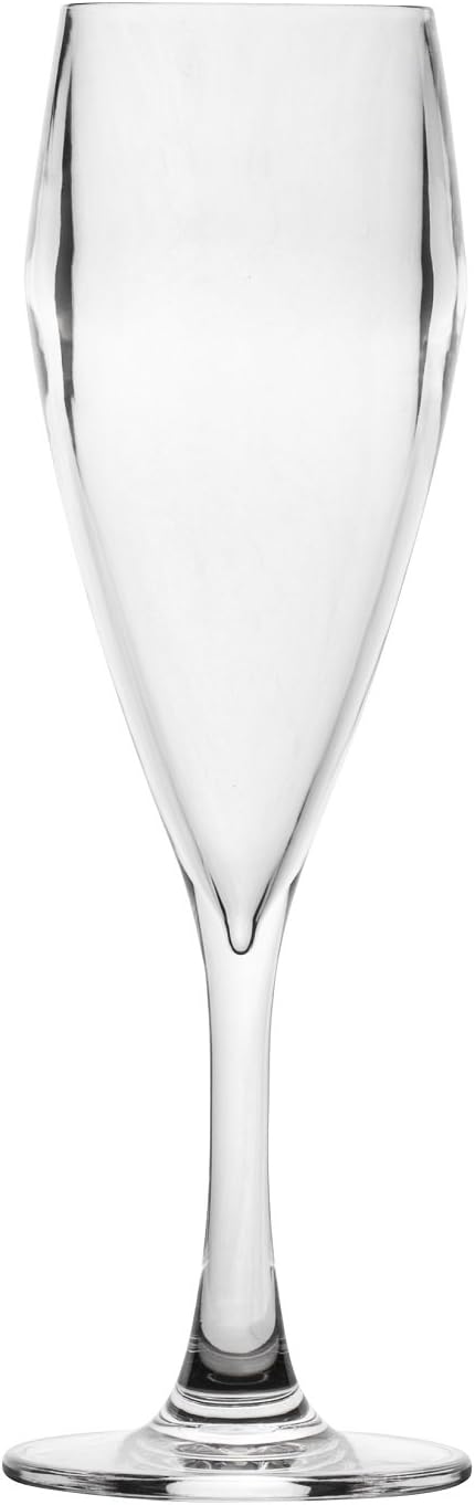 Blazun Unbreakable Polycarbonate Bellini Champagne Barware (Set of 6), 6.5 oz, Clear