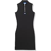 HUGO Women's Half Zip Sleeveless Rib Dress