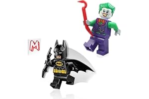 LEGO Super Heroes DC Batman Minifigure Combo - Batman with Batcape and Bat-a-rang & Joker in Orange Bow tie with Crowbar