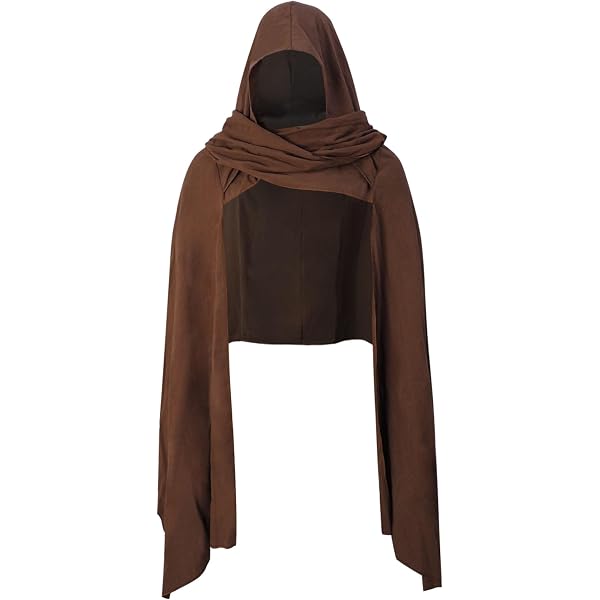 Capa Medieval Con Capucha – Unisex Para Vikingo, Chamán O Ninja – Disfraz Renacentista