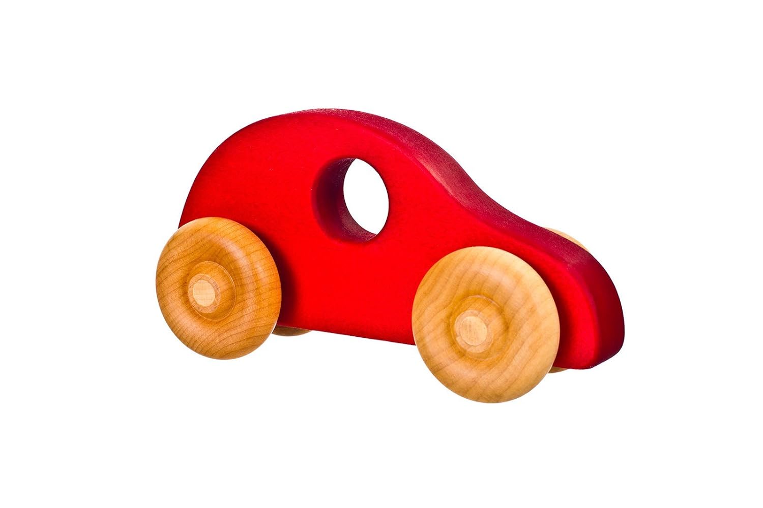 Wooden Toy Buggy Car Red Handmade