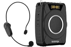 YOCEWECA Powerful Portable Voice Amplifier with Bluetooth5.0, Recording and UHF Wireless Microphone Headset - 20W Speaker System for Teachers, Singers, Coaches