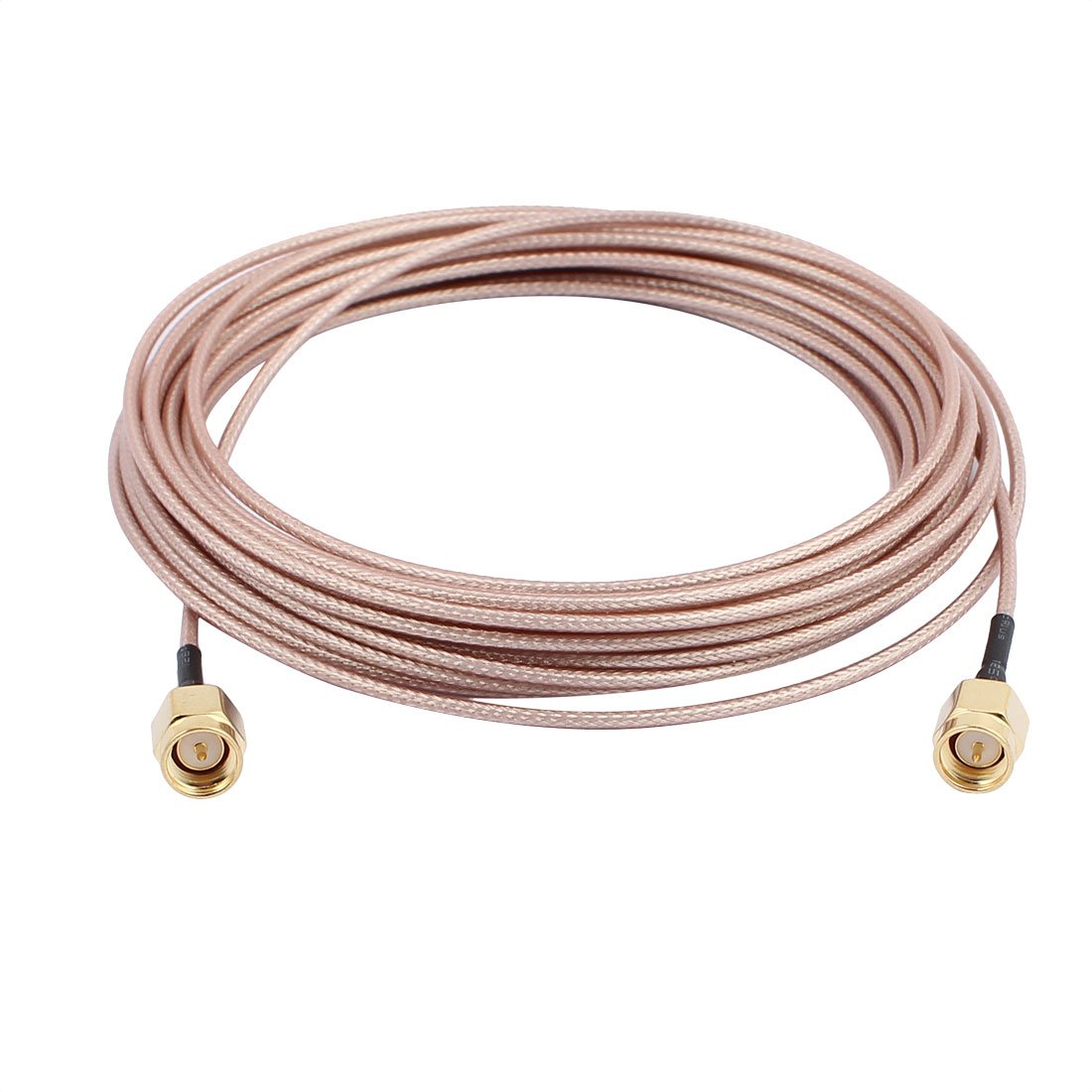 sourcing map RG178 SMA Male to Male Connector Router Antenna Extension Cable 5m