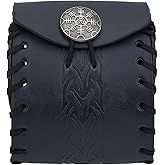 CALFOVERA Embossed Medieval PU Leather Mini Belt Bag Portable Renaissance Leather Waist Pouch