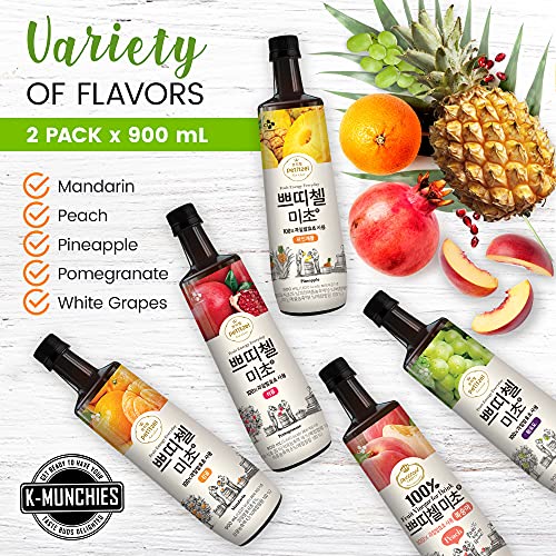 KMunchies CJ Petitzel Fruit Vinegar Drink 2 X 900 ML Korean