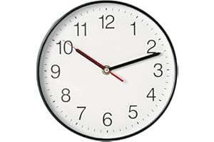 Wall Clock, Modern Wall Clocks Battery, Silent Non-Ticking Analog Classic for Office, Home, Bathroom, Kitchen, Bedroom, Schoo