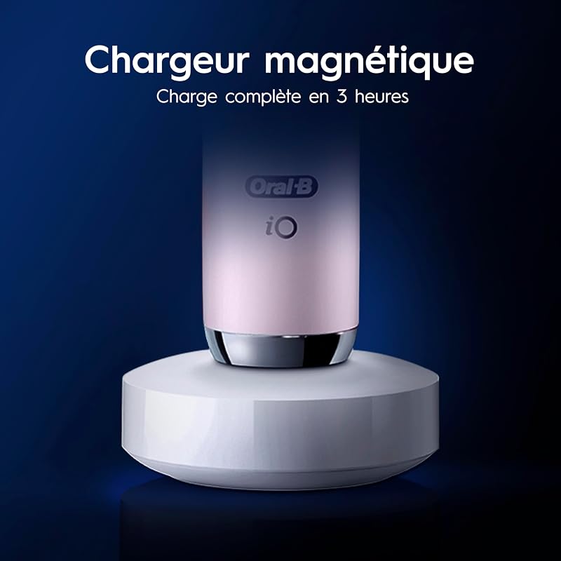 iO 9 Brosse À Dents Électrique Pour Adultes, Rose Quartz, Édition Spéciale, 7 Modes De Brossage Avec Blancheur Et Soin Des Gencives, 1 Brossette De Recharge, 1 Chargeur, 1 Étui De Voyage
