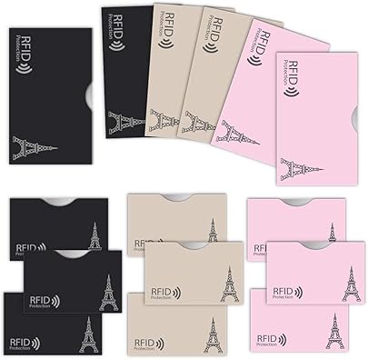 Amazon Loe カードケース Rfid 磁気 スキミング 防止 クレカ 通帳 サイズ エッフェル柄 3色セット クレジットカードケース