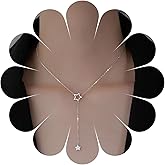 Allereyae Vintage Crystal Star Drop Y Necklace Rhinestone Star Pendant Necklace Hollow Star Necklace Gold Star Y Lariat Necklace Jewelry for Women and Girls (Gold)