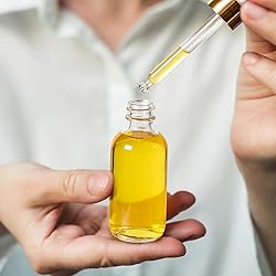 AOZITA Set of 4, 2 oz Golden Cap Clear Dropper