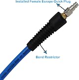 YOTOO 10m PVC Air Hose 10mm ID 14mm OD 300 PSI Blue 1/4" Europe Coupler Bend view 4