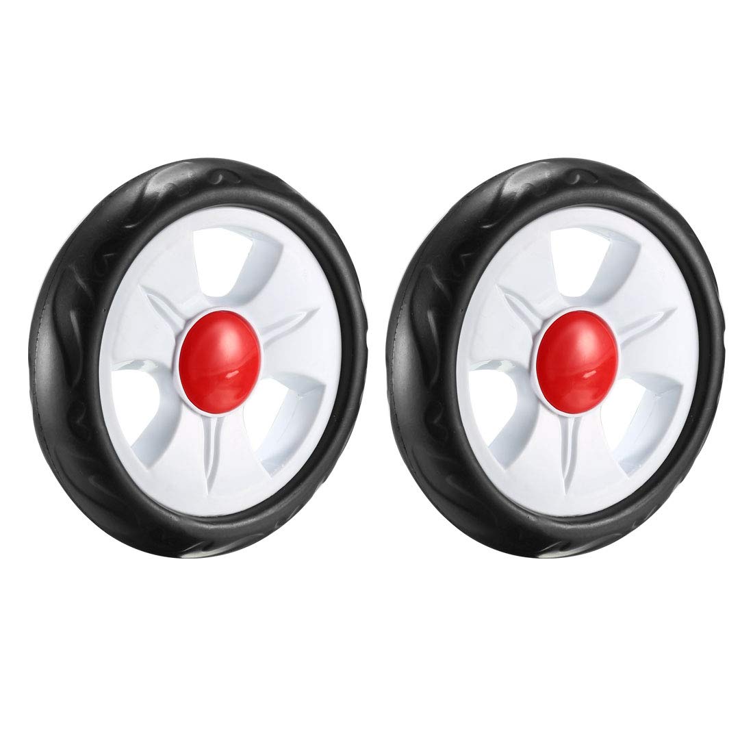 sourcing map Plastic Swivel Pulley Wheel 139mm/5.5inch Dia Single Wheel 6mm Mounting Hole Dia, 2pcs