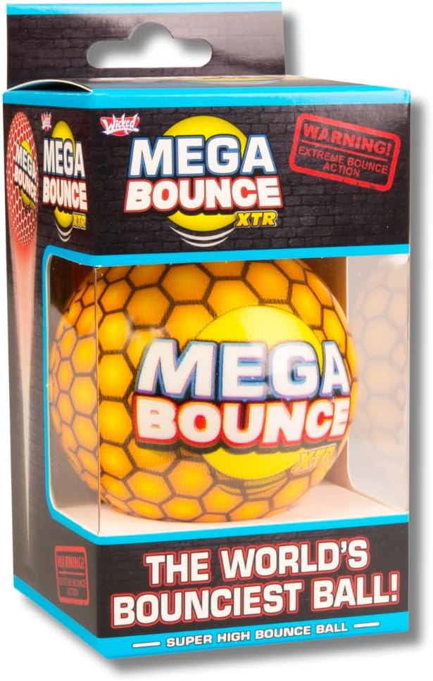 Wicked Mega Bounce XTR High Bounce Ball 85% Bounce Rate Yellow