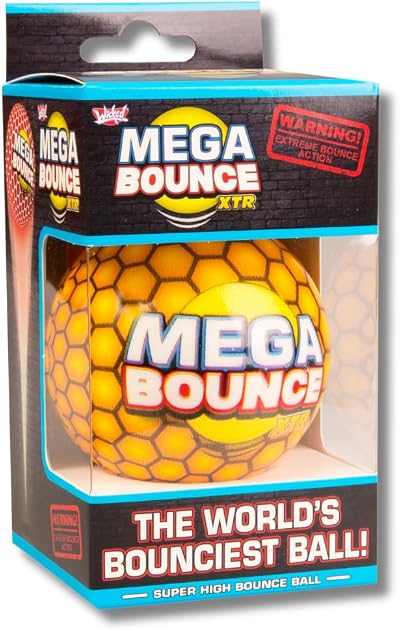 Wicked Mega Bounce XTR High Bounce Ball 85% Bounce Rate Yellow