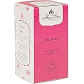 Harney & Sons Hibiscus Tea, Caffeine-Free Herbal Teabags, Box of 20