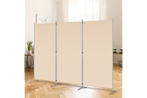 RANTILA 3 Panel Room Divider, 6 Ft Tall Folding Privacy Screen Room Dividers, Freestanding Room Partition Wall Dividers, 102'