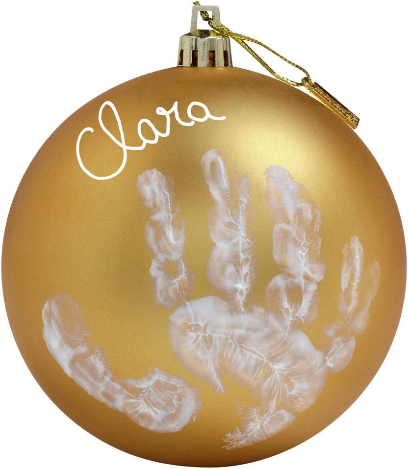 baby handprint christmas bauble