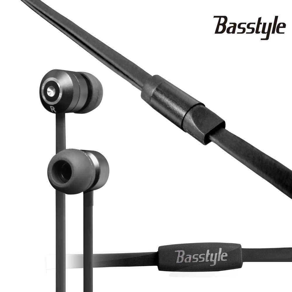 TI-29F Basstyle Cost-effective In-ear Earphone High Cost Performance Metal Headset with In-line Handsfree Microphone on the Noodles Cord and Excellent Sound (1.2m Y-type) (Black)