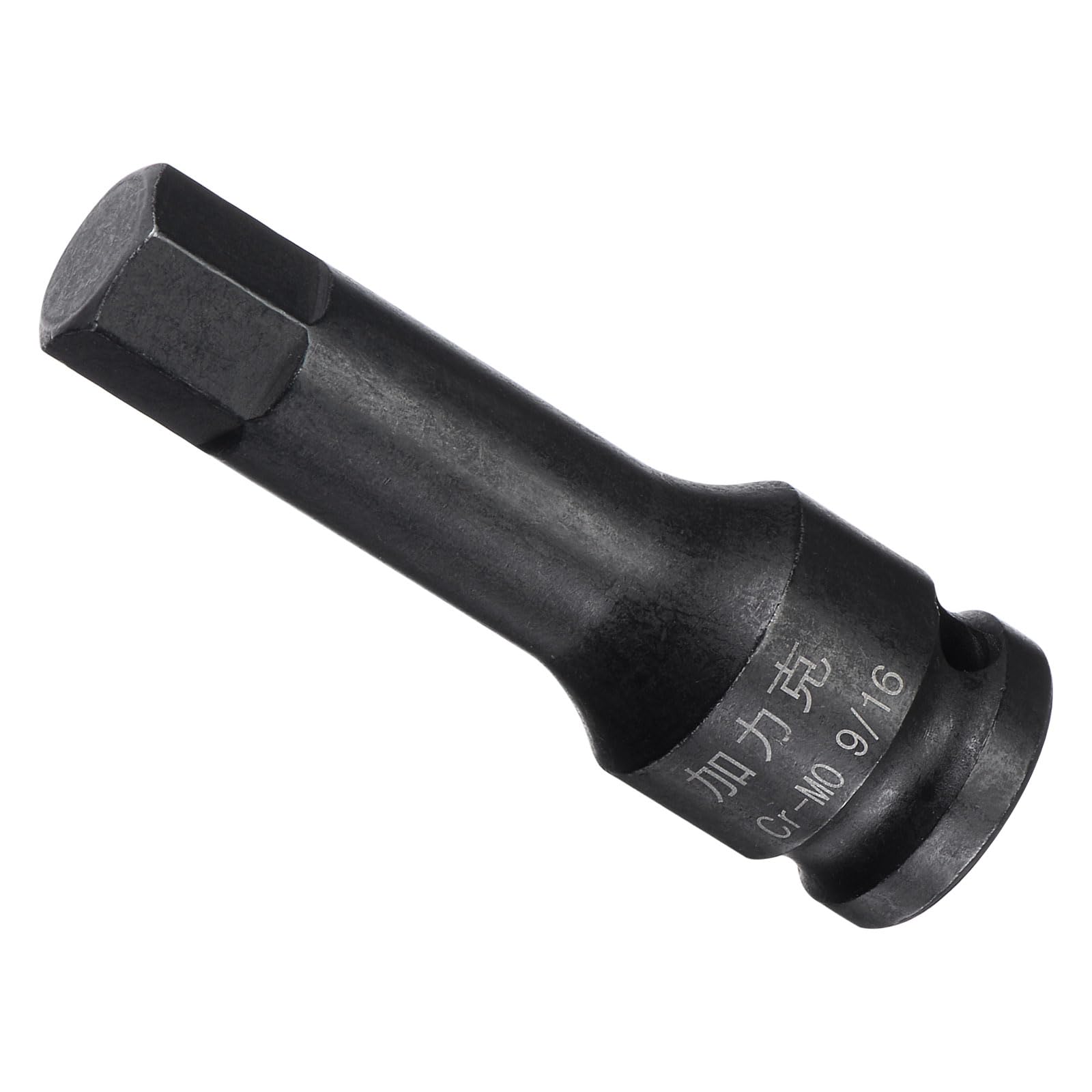 CoCud 9/16" Hex Bit Socket, 1/2" Square Drive, 78mm Length, CR-MO Chamfer Design Pin Hole, Automotive Electric Repair
