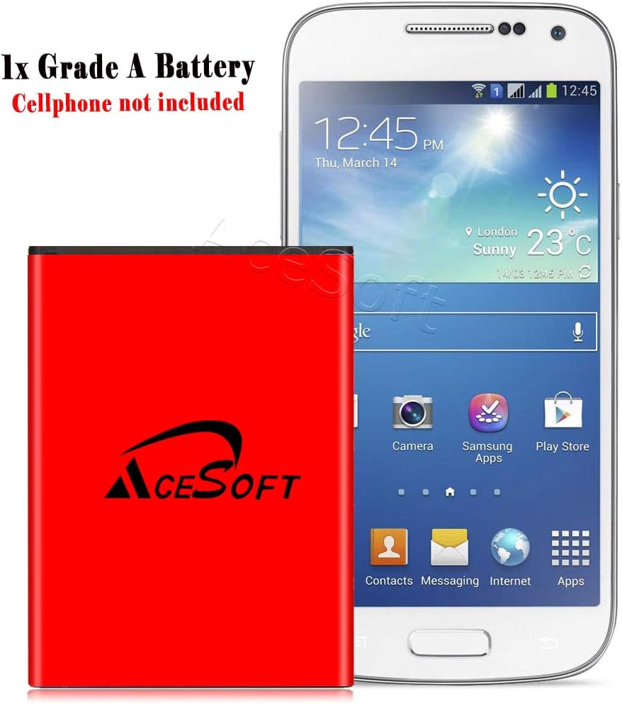 Long Lasting & High Capacity S4 Mini Battery : Spare Extra Replacement Li-ion 3.8V Battery 3500mAh B500BE for Samsung Galaxy S4 Mini SGH-i257 AT&T Cellphone