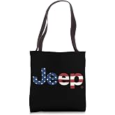 Jeep Flag Wordmark Logo Officially Licensed Tote Bag