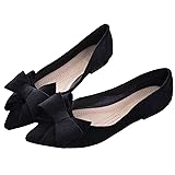 SAILING LU Bow-Knot Ballet Flats Womens Pointy Toe