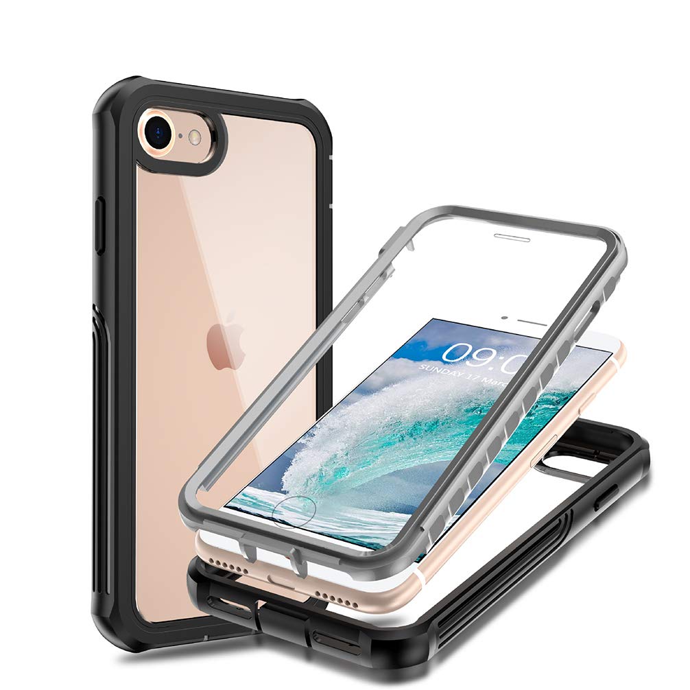 Anyos iPhone SE 2020 / iPhone 6/7/8 Case, Full-Body Protective Slim Cover Built-in Screen Protector Shockproof Case for Apple iPhone 6/7/8 / iPhone SE (2020) 4.7 inch