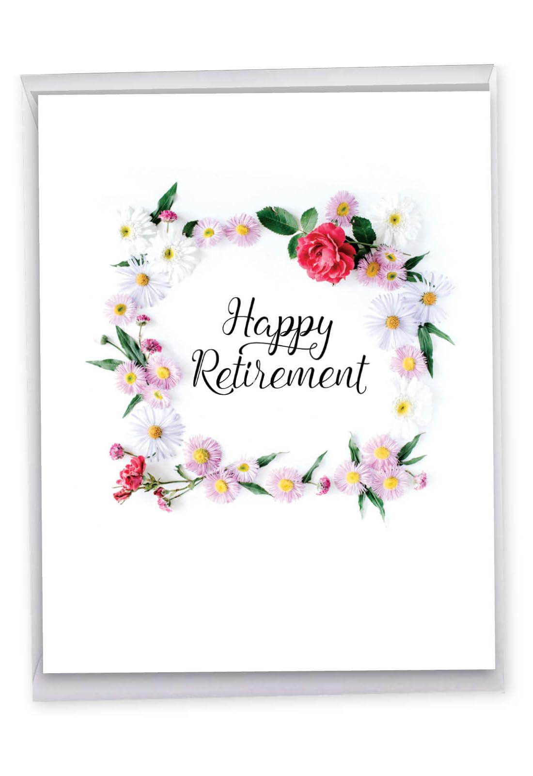 The Best Card Company - Jumbo Retirement Card from All of Us (8.5 x 11 Inch) - Big Group Notecard for Retiree - Elegant Retirement J4175CRTG-US