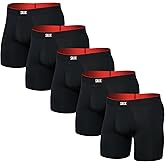 SAXX Underwear Co. Men's Underwear with Pouch Multi Sport Mesh Boxer Brief Fly 5Pk