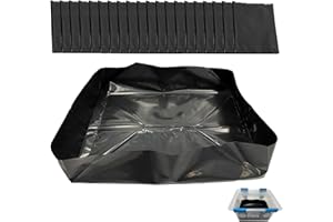 diatomiteco 20 Pack Monotub Liners, Pre-Cut and Factory Folded, Fits 66-Quart Monotub, Storage Totes, Containers and More, Plastic Liners for Mushroom Monotub, Monotubs Sold Separately