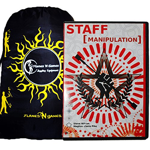 Staff Manipulation DVD - Beginners Staff Spinning DVD + Bag! Great Practice And Fire Staff Instructional, Inspirational DVD
