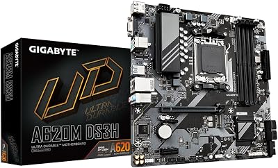 Gigabyte A620M DS3H Motherboard AMD Ryzen 8000 DDR5 PCIe 4.0 M.2 GbE LAN