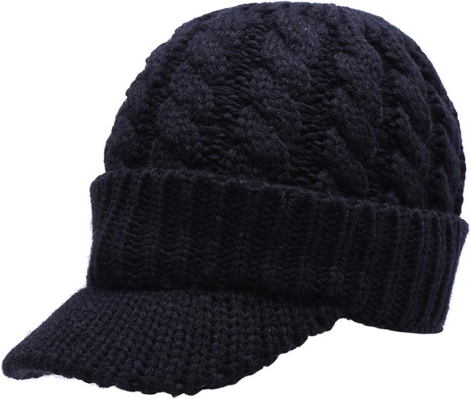women's knit cap with brim