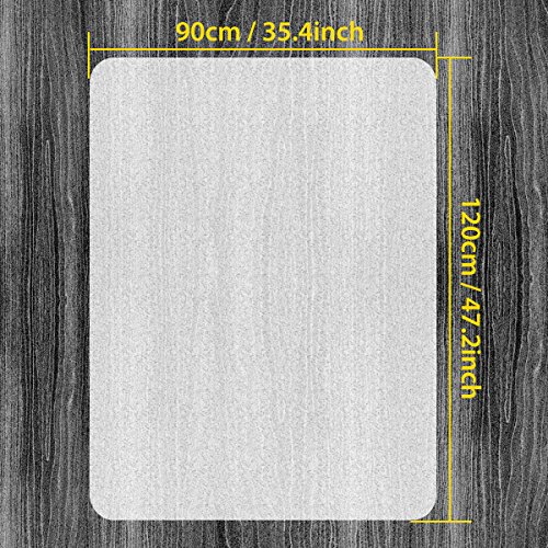 JCHL Office Chair Mat for Hardwood Floors 35.4"x47.2" PE Polyethene Hard Floor Chair Mat for Desk Chairs Tables