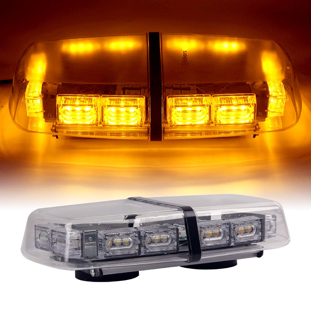 240 LED Roof Top Amber Yellow Warning Strobe Light 12V 30W Truck Car