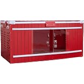 RentACoop Big Red Barn Chick Brooder | Durable, Lightweight, easy-clean, multipurpose | Includes Absorbent Hatchling Liners, Jute Liners, LED Light, Security Latch