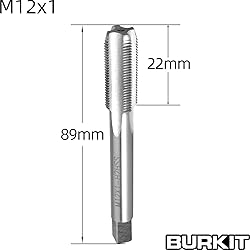 Burkit M12 X 1 Tap and Die Set, M12 x 1.0 Machine