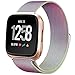 CAVN Metal Bands Compatible for Fitbit Versa Bands/Versa Lite Edition Bands for Women Men, Replacement Stainless Steel Wristband Accessories Strap