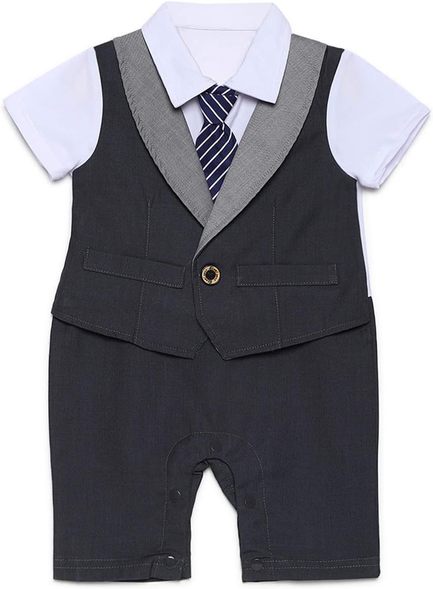 Boys Poly Cotton Romper Dress for Kids