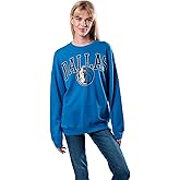 Ultra Game womens Nba Official Extra Soft Fleece Distressed Oversized Pullover Sweatshirt