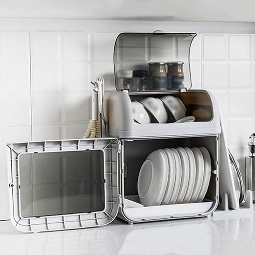 2 Niveles Suministros De Cocina De Almacenamiento En Rack, La Caja del