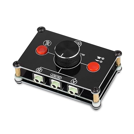 Nobsound Little Bear MC102 Mini 2(1)-IN-1(2)-Out 3.5mm Stereo Audio Switcher Passive Selector Splitter Box Audio-Schalter Ste