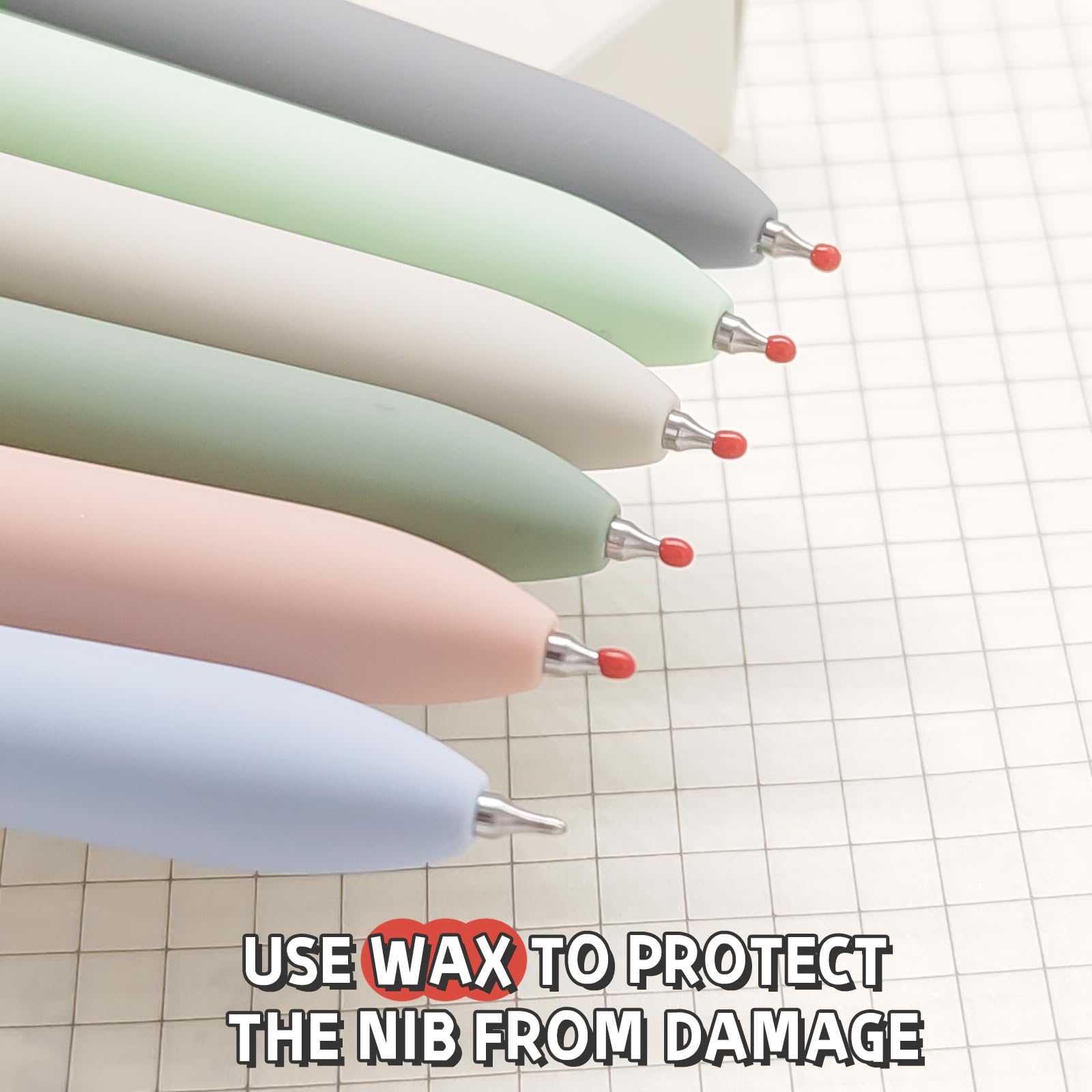 UIXJODO 6 Pcs Gel Pens 0.5mm Quick Dry Black Ink Pens Fine Point Smooth Writing Pens, Cute Office and School Supplies Gifts for Women Teacher Students (6 Pcs Morandi Gold)