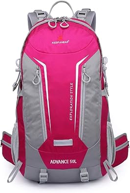 Amazon Star E Bussiness 登山リュック 大容量 50l メンズ レディース リュックサック ザック 多機能 多ポケット スポーツバッグ 耐震減圧 防水 背中通気 避難 野営 旅行 キャンプ パープル Star E Business スター イー ビズネス 登山 リュック ザック