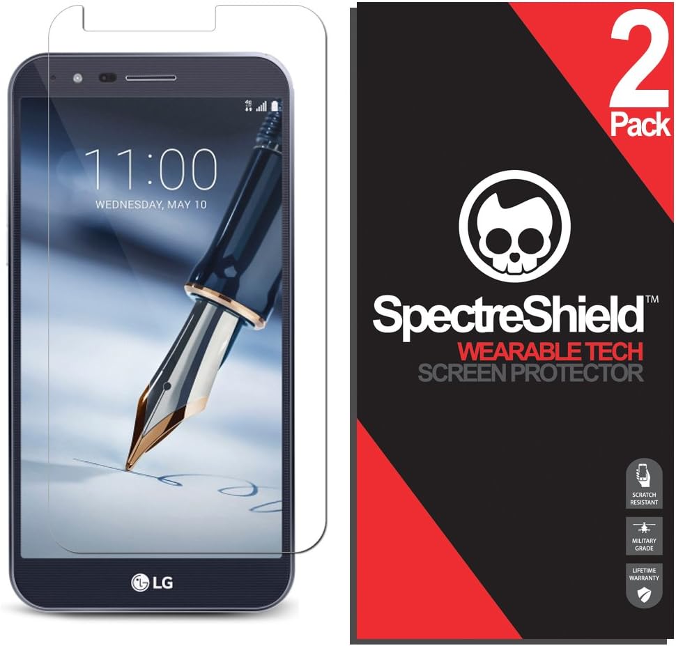 (2-Pack) Screen Protector Compatible with LG Stylo 3 Plus Screen Protector Case Friendly Accessories Flexible Full Coverage Clear TPU Film