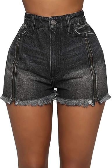 high rise short jeans